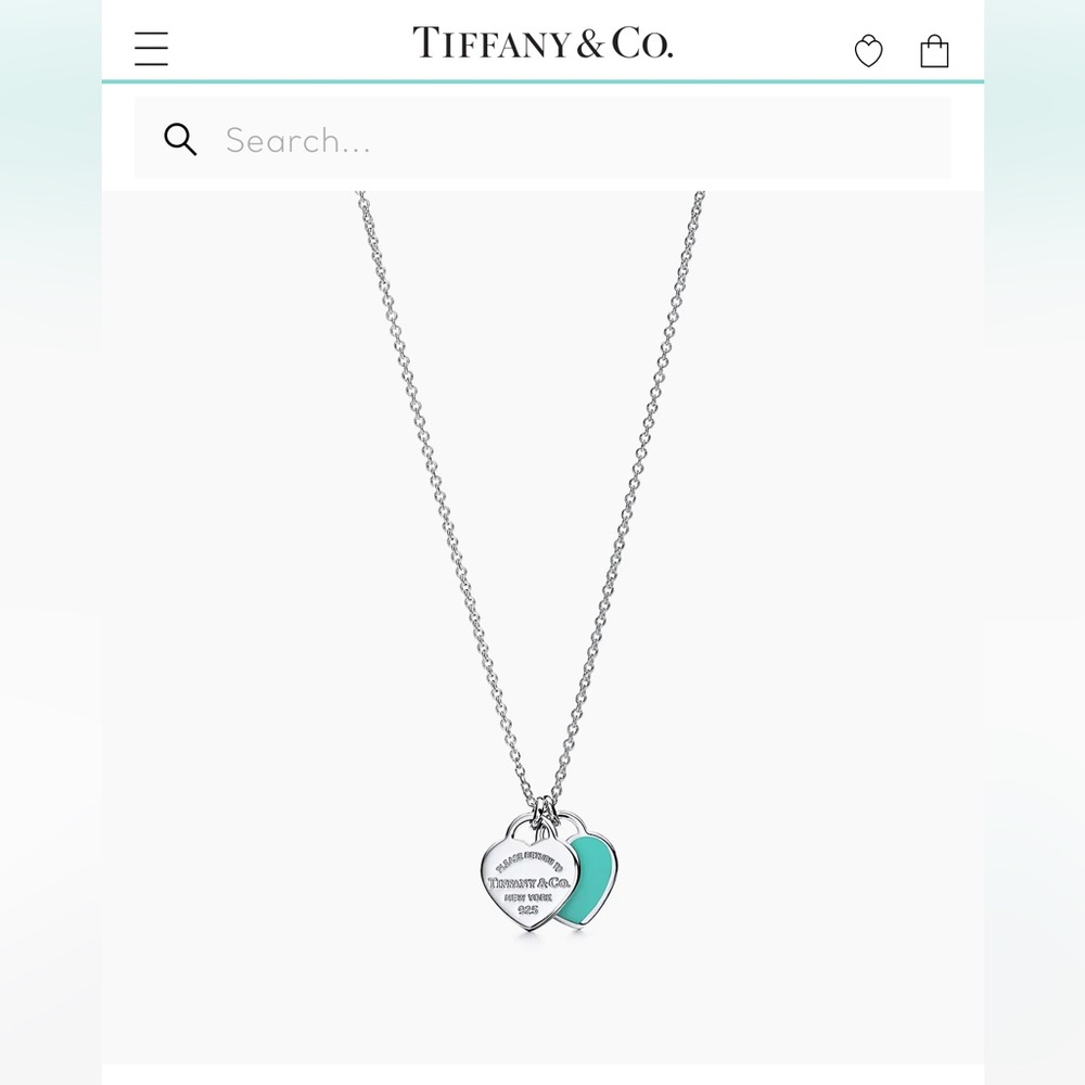 Tiffany & Co Double Heart Tag Pendant